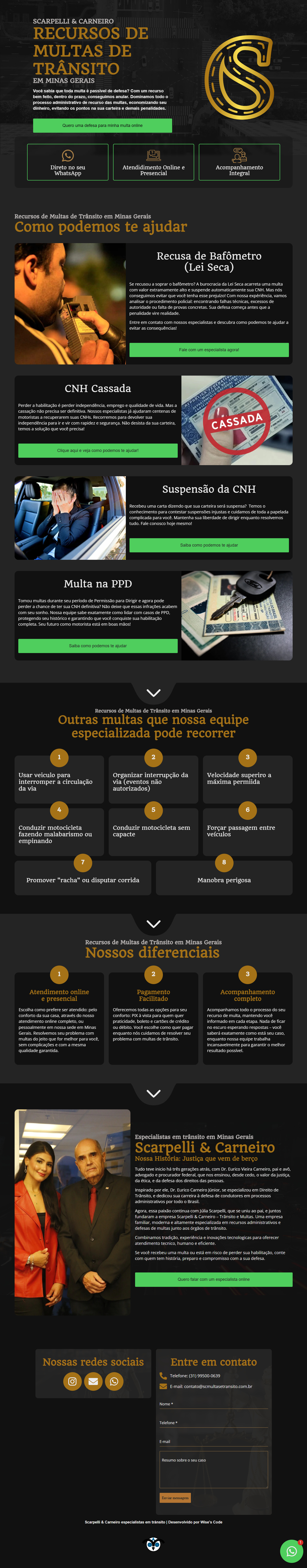 Projeto realizado pela equipe da Wise's Code especialista em criação de sites para advogados e empreendedores